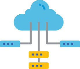 Coloud network technology illustration