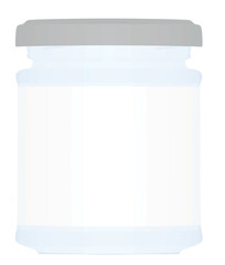 Empty glass jar. vector illustration