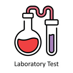 Laboratory Test Filled Outline Icon Design illustration. Smart Industries Symbol on White background EPS 10 File
