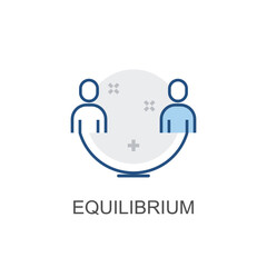 simple illustration teamwork icon with blue and slightly gray lines, suitable for use in your presentation business, website icon, marketing tools, simple and easy to apply