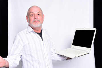 adult man using notebook use of computer technology businessman 