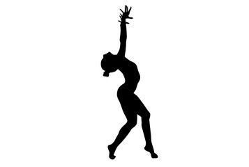 Dancer silhouette dancing human model shadow dance illustration art