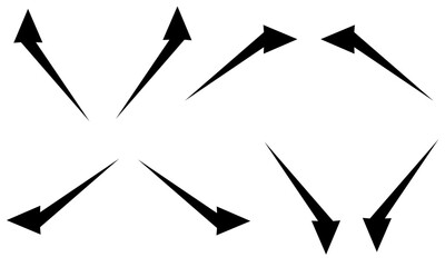 set of arrows. Curved arrow icon vector illustration on white background