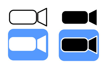 vector graphic illustration of video. camera video icon. 