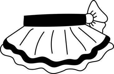 Baby Skirt icon hand drawn design elements for decoration.