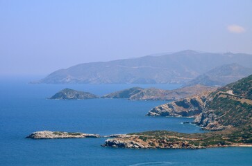Vista panorámica de la costa norte de Creta, Grecia