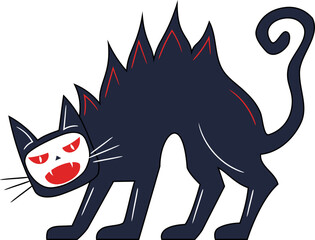 Halloween Cat Black Icon