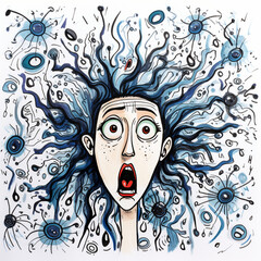 background with a face