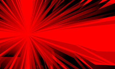 Abstract red black zoom speed dynamic geometric design modern futuristic background vector