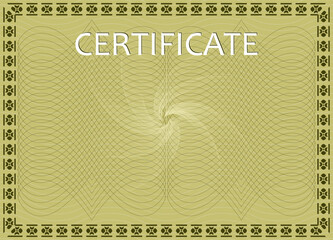 Gift certificate (Voucher) template. Pattern