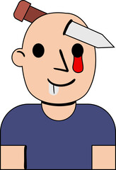 Deadman Character Halloween decorative design element for website, presentation, flyer, brochure, printing, application. illustration style