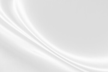 Abstract white fabric with soft wave texture background