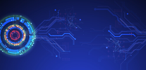 Abstract technology circuit board. Communication concept.