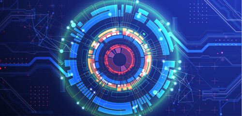 Abstract technology circuit board. Communication concept.
