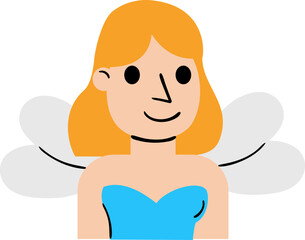 Fairy Character Halloween Flat Illustration