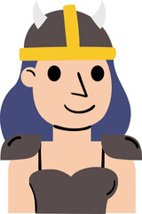 Queen Character Halloween Flat Illustration