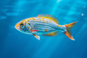 Fototapeta premium Free photo a clear blue sea colorful fish swim photography