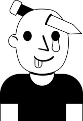 Deadman Character Halloween icon hand drawn design elements for decoration.