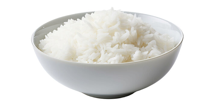Bowl of rice on a transparent background.