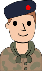 Defense Military decorative design element for website, presentation, flyer, brochure, printing, application. illustration style