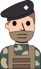 Security Force decorative design element for website, presentation, flyer, brochure, printing, application. illustration style