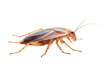 Cockroach separated on a plain transparent background.