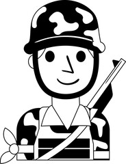 Veteran Soldier and Military Forces Icon