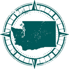 Explore Washington USA State Tourism Stamp