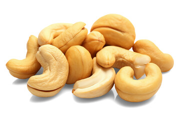 Cashew nuts isolated on transparent or white background, png