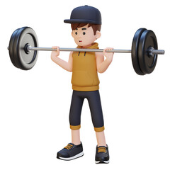 3D Sportsman Character Building Shoulder Strength with Overhead Press Workout