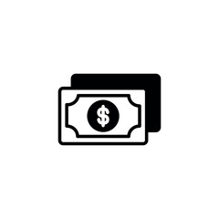 Money icon design with white background stock illustration