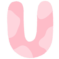 pink letters wavy line decoration