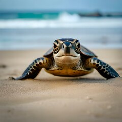 Obraz premium turtle on the sand