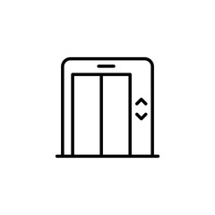 Elevator icon design with white background stock illustration
