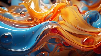 Colorful Abstract Liquid In Motion Wallpaper