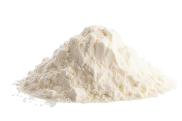Collagen powder heap placed on a transparent background. - obrazy, fototapety, plakaty