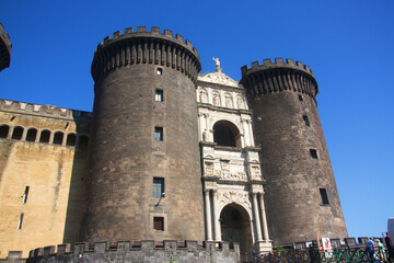 Fototapeta na wymiar Castel Nuovo Castle Naples Italy