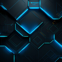 abstract néon background black and blue