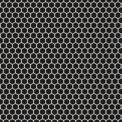 abstract geometric black honeycomb seamless pattern art.