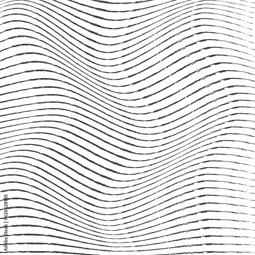 Poster abstract geometric black brush wave line pattern.