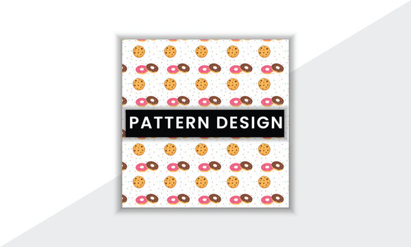 Colorful And Unique Pattern Design Template With Minimal Shape And Vector Background