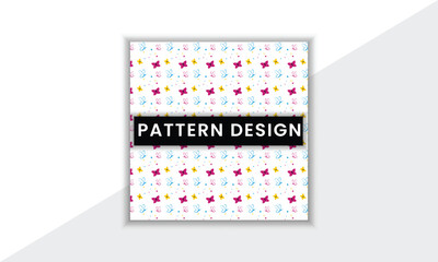 Colorful And Unique Pattern Design Template With Minimal Shape And Vector Background