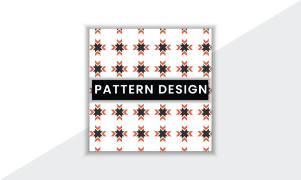 Colorful And Unique Pattern Design Template With Minimal Shape And Vector Background