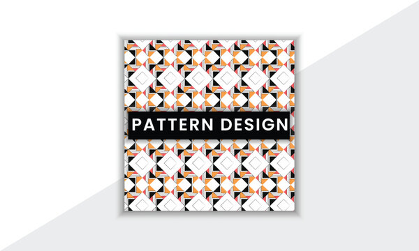 Colorful And Unique Pattern Design Template With Minimal Shape And Vector Background
