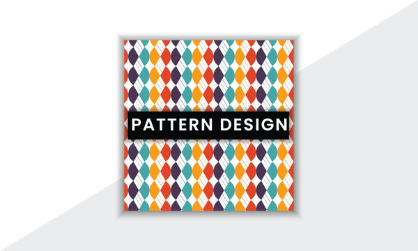Colorful And Unique Pattern Design Template With Minimal Shape And Vector Background