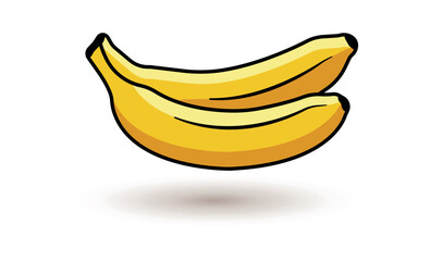Banana icon. Vector on white background.