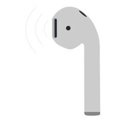 New white wireless headphones on both sides. Realistic Vector Illustration EPS10.New model Airpod Apple, Realistic Template, Vector editorial illustration.Airpods wireless headphones and case.........
