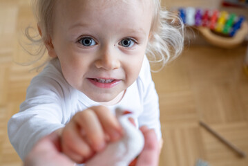 Fototapeta premium portrait of a little smiling child