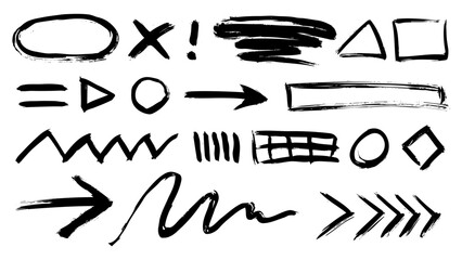 Hand drawn arrow elements collection