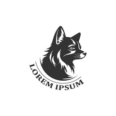 Dog cat pet hipster vintage logo vector icon illustration. cat and dog logo. Line Of Head Pet Logo Design. Line Of Head Pet Logo Template. Modern Design. Vector Illustration.